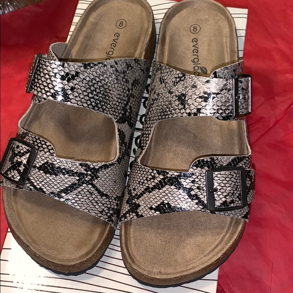 Size 7 left Everglades Birk Snake Sandals - Picture 1 of 8